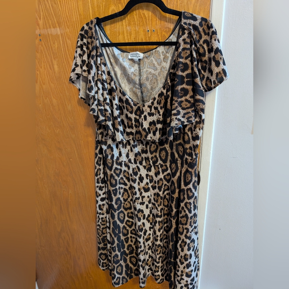 Unique Vintage Plus Size Leopard Dress 3X/20